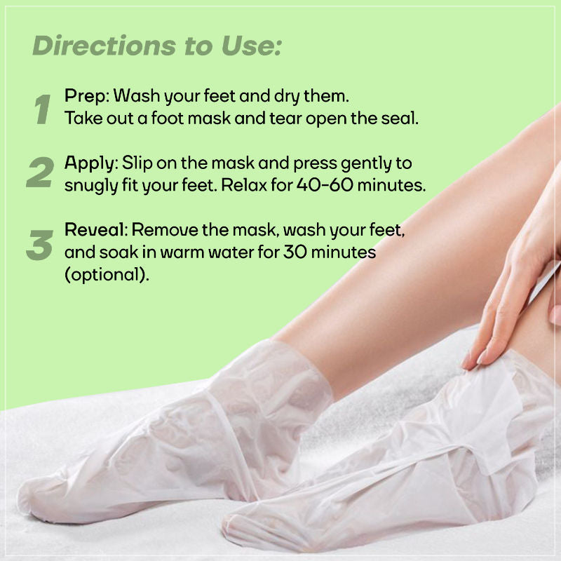 Peeling & Exfoliating Foot Mask For Baby Soft Feet Removes & Heals, Dry & Cracked Skin