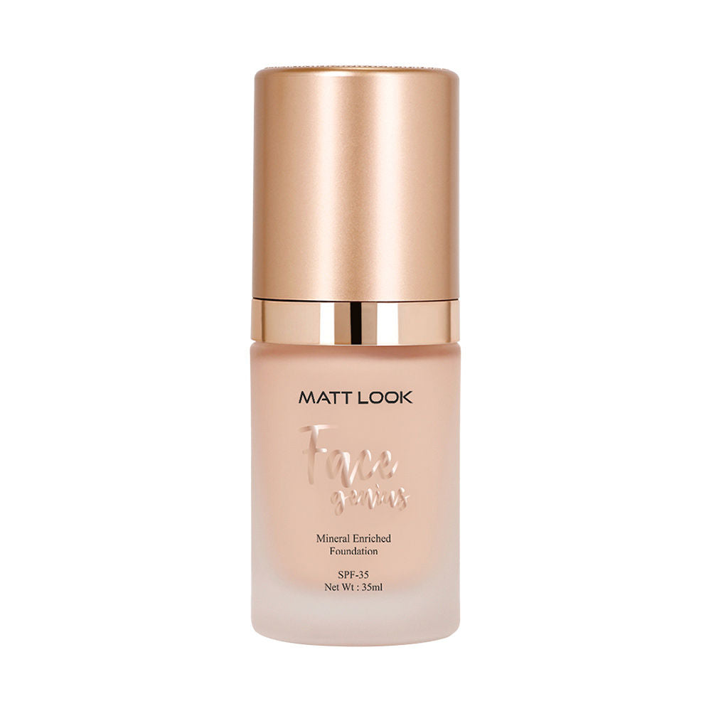 Face Genius Mineral Enriched Weightless Matt Finish Foundation - 02 Light Nude