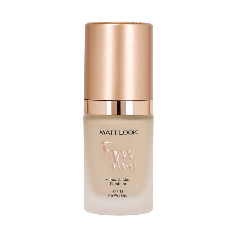 Face Genius Mineral Enriched Weightless Matt Finish Foundation - 03 Soft Beige