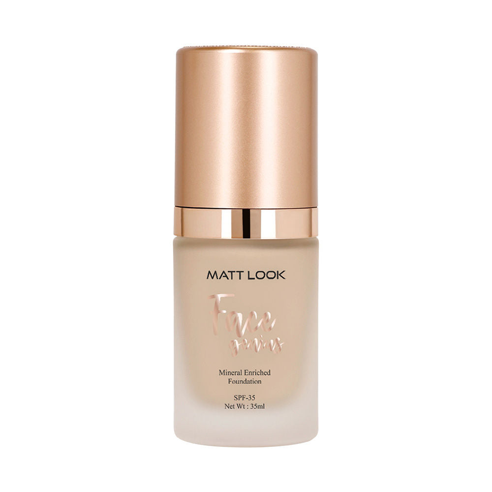 Face Genius Mineral Enriched Weightless Matt Finish Foundation - 05 Golden Beige