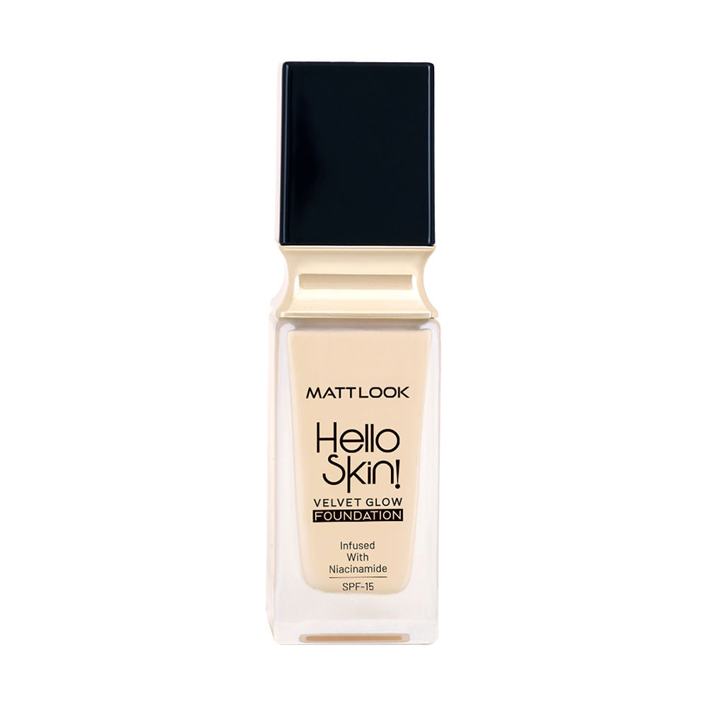 Hello Skin Velvet Glow Foundation - 01 Porcelain
