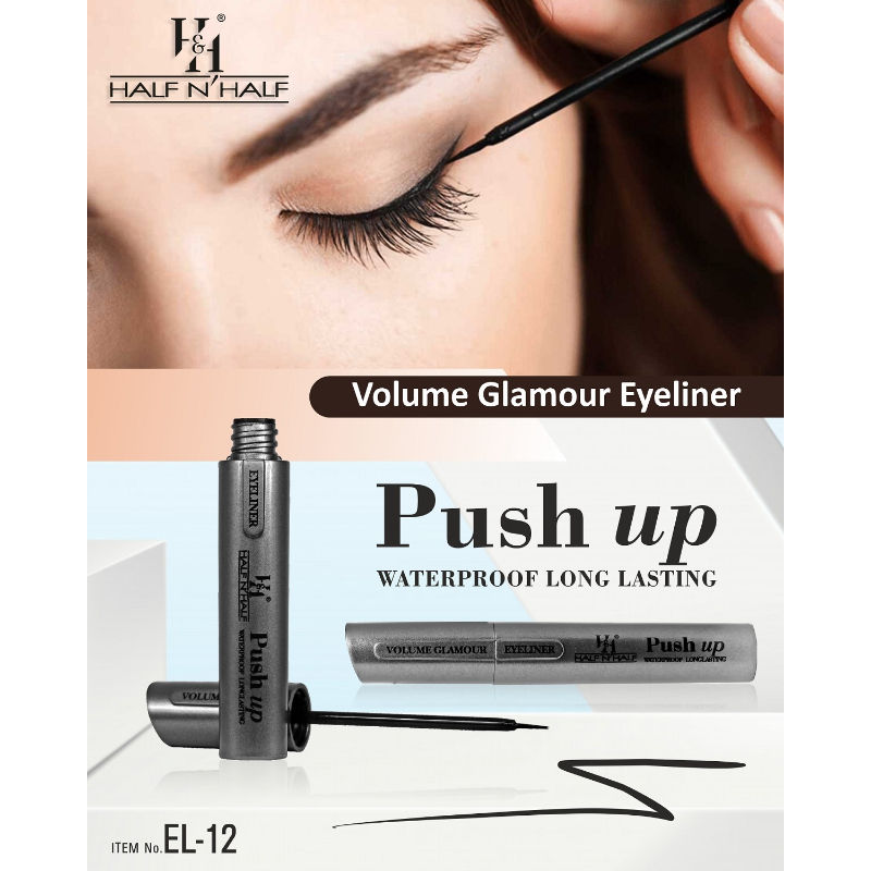 Volume Glamour Eyeliner Push Up Waterproof & Long Lasting - Black