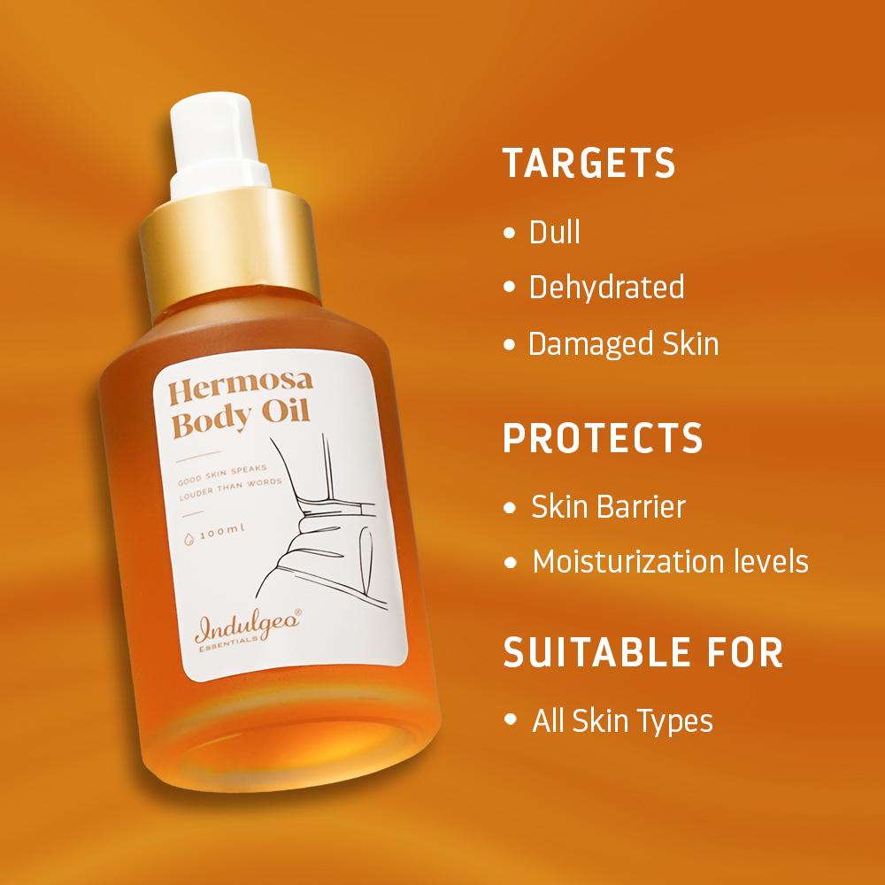 Hermosa Body Oil For Women, Helps in Reducing Dryness & Dullness