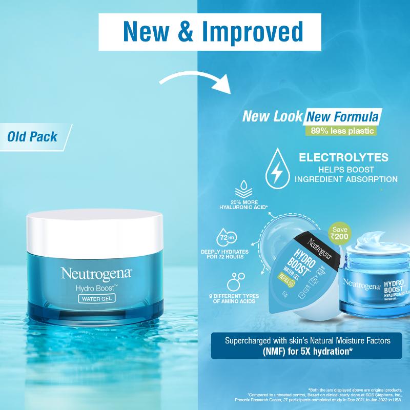 Hydro Boost Hyaluronic Acid Water Gel Face Moisturizer Refill For Normal, Dry & Oily Skin
