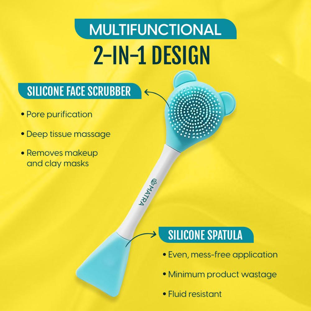 Silicone Face Scrubber Dual Side Manual Face Cleansing Brush And Face Mask Applicator
