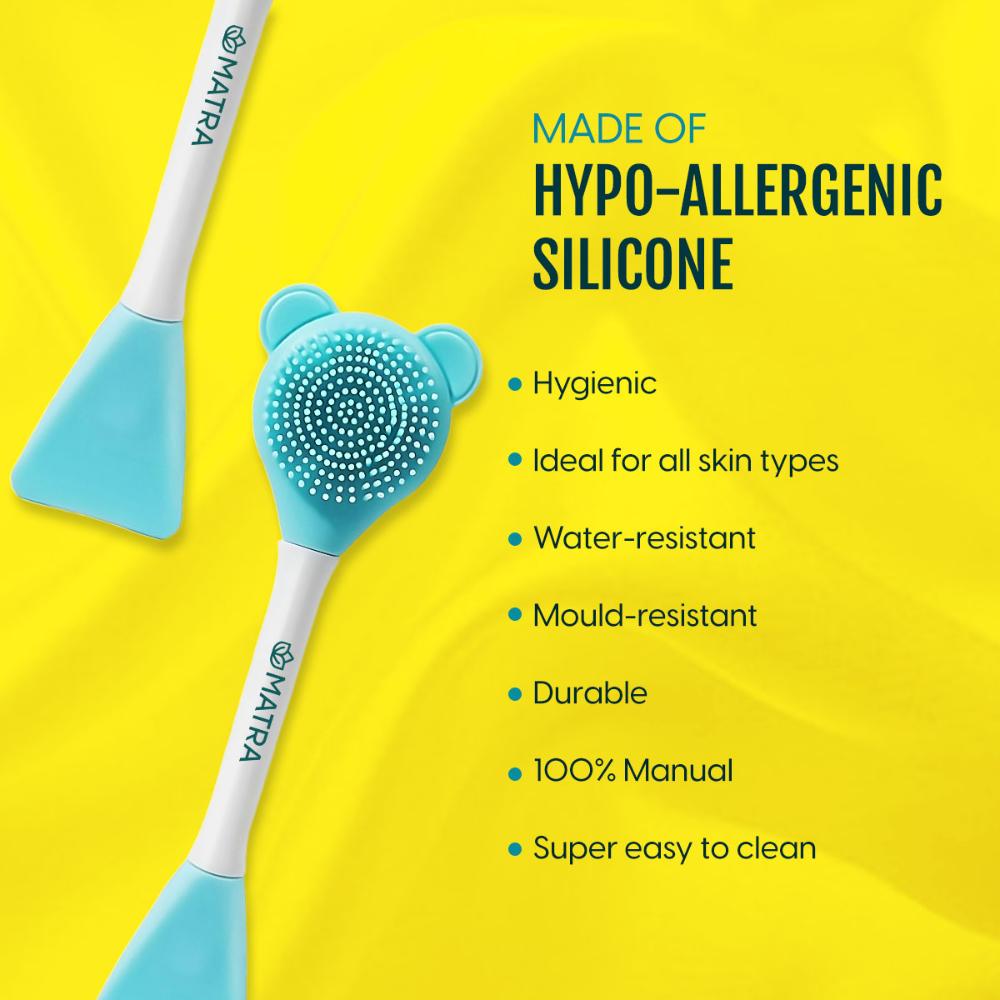 Silicone Face Scrubber Dual Side Manual Face Cleansing Brush And Face Mask Applicator