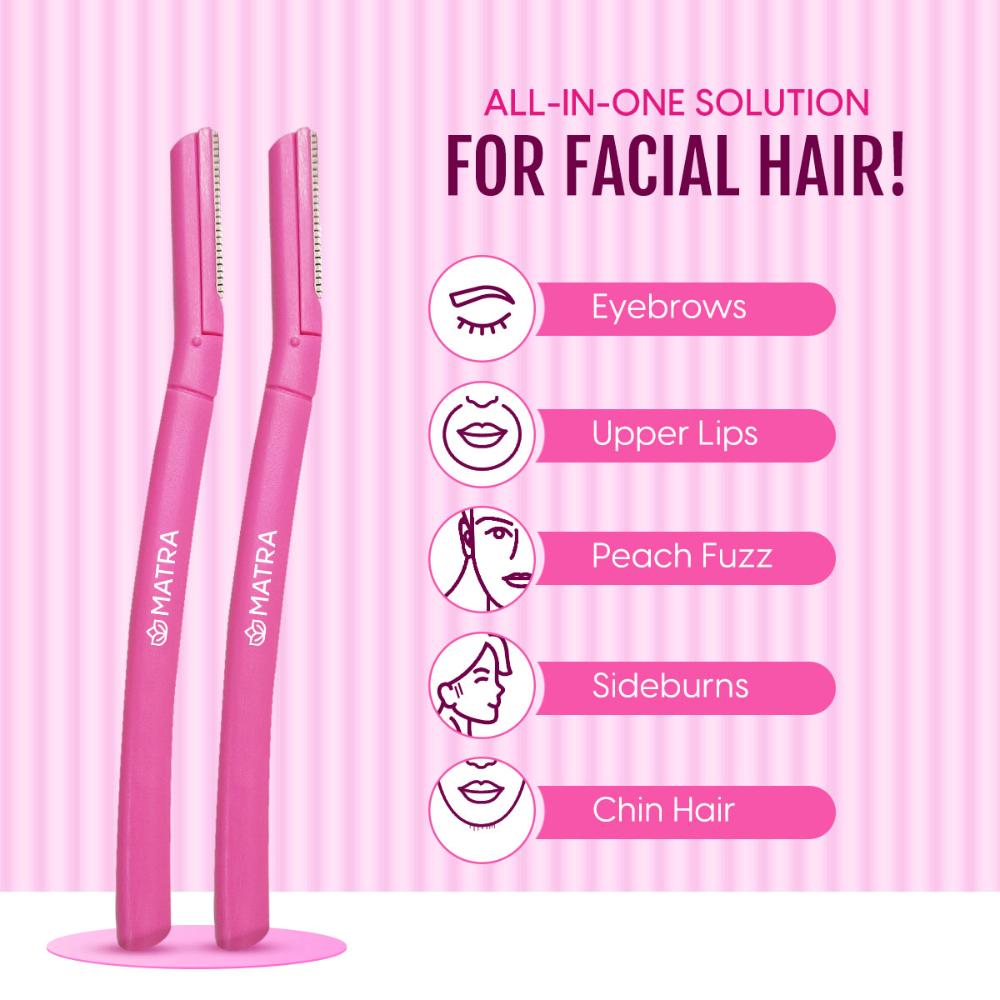 Face & Eyebrow Razor for Facial Hair Removal - Reusable & Painless Hair Remover for Women