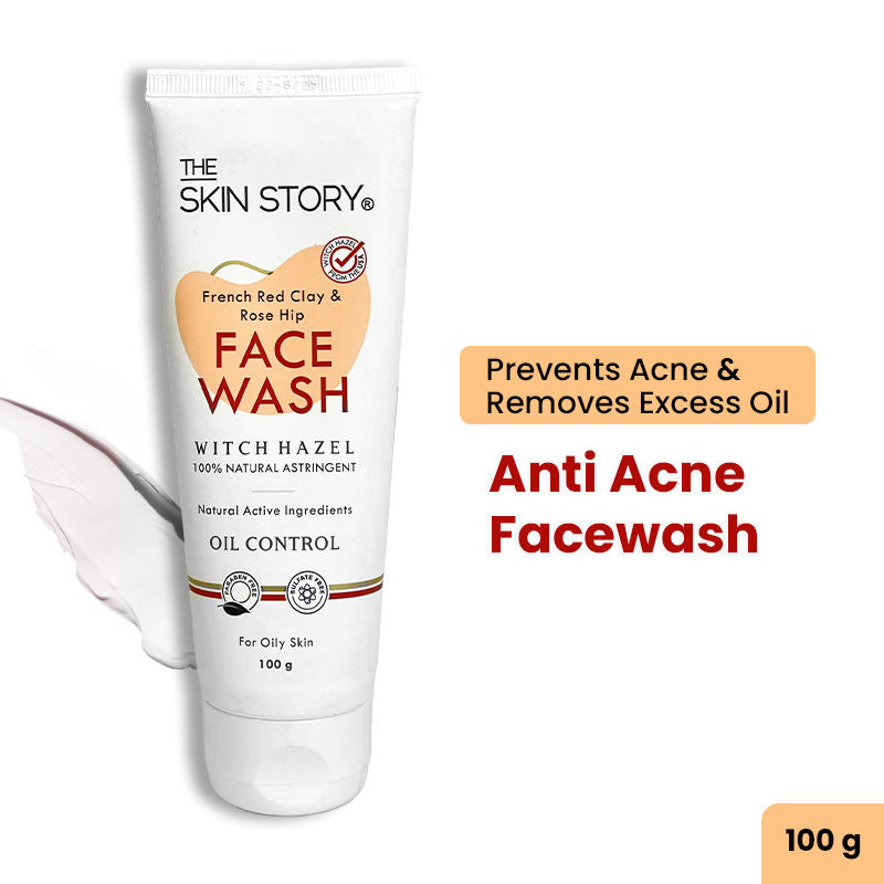 French Clay Pimple Oil Control Face Wash For Acne Prone Oily Skin Cleanses Pores