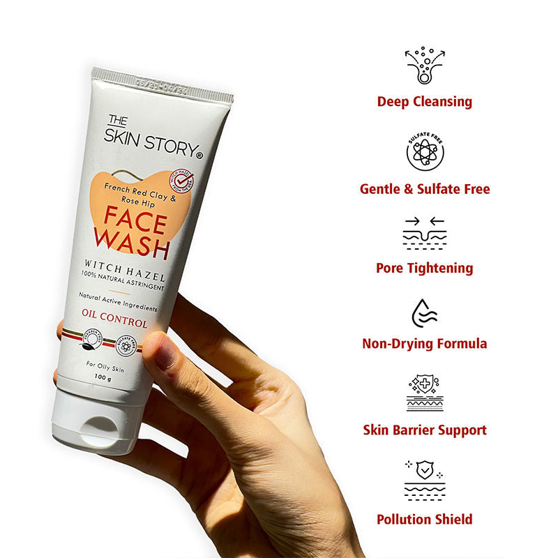 French Clay Pimple Oil Control Face Wash For Acne Prone Oily Skin Cleanses Pores