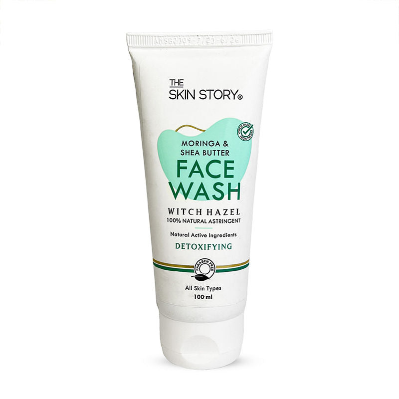 Moringa Shea Butter Face Wash - Reduces Acne Breakouts, Minimizes Pores, Oil Control