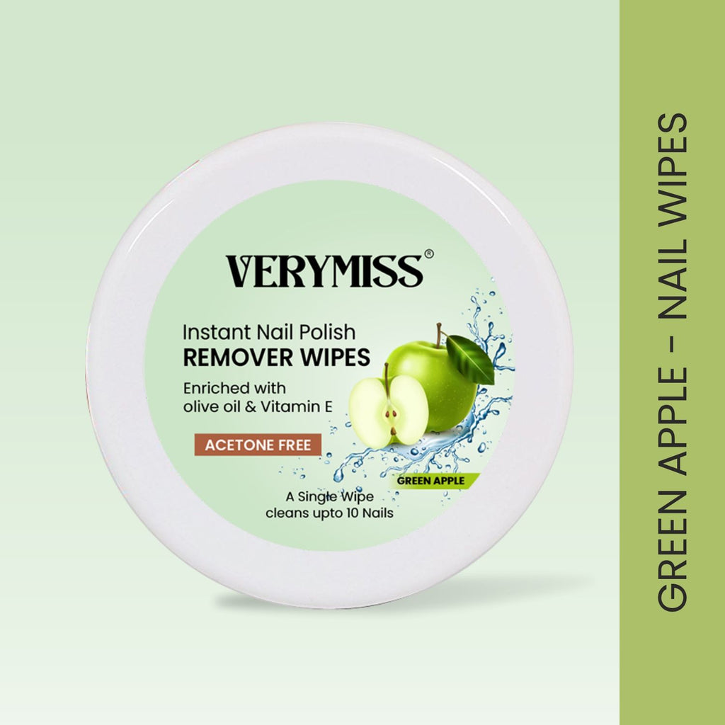 Instant Nail Polish Remover Wipes - 03 Green Apple