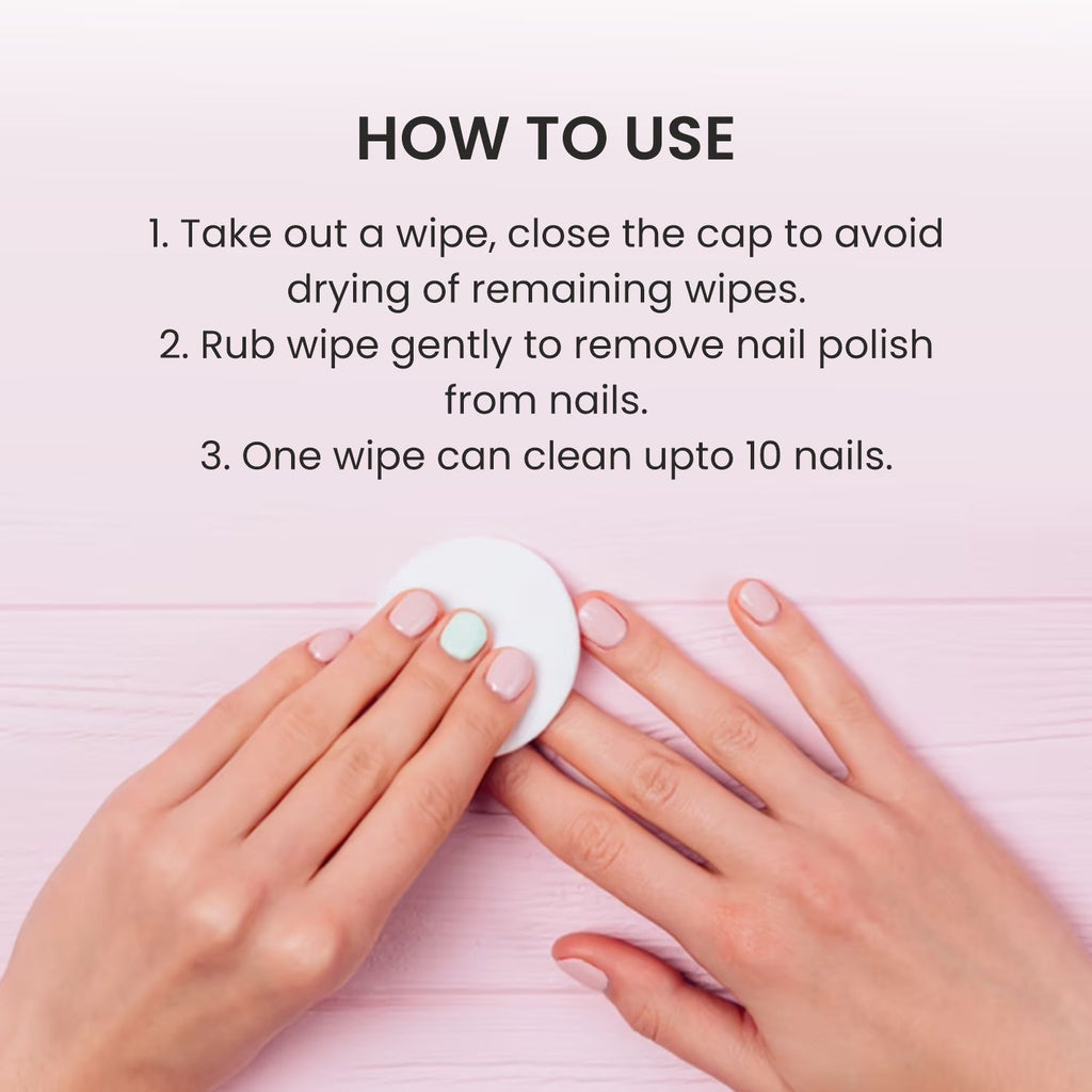 Instant Nail Polish Remover Wipes - 03 Green Apple