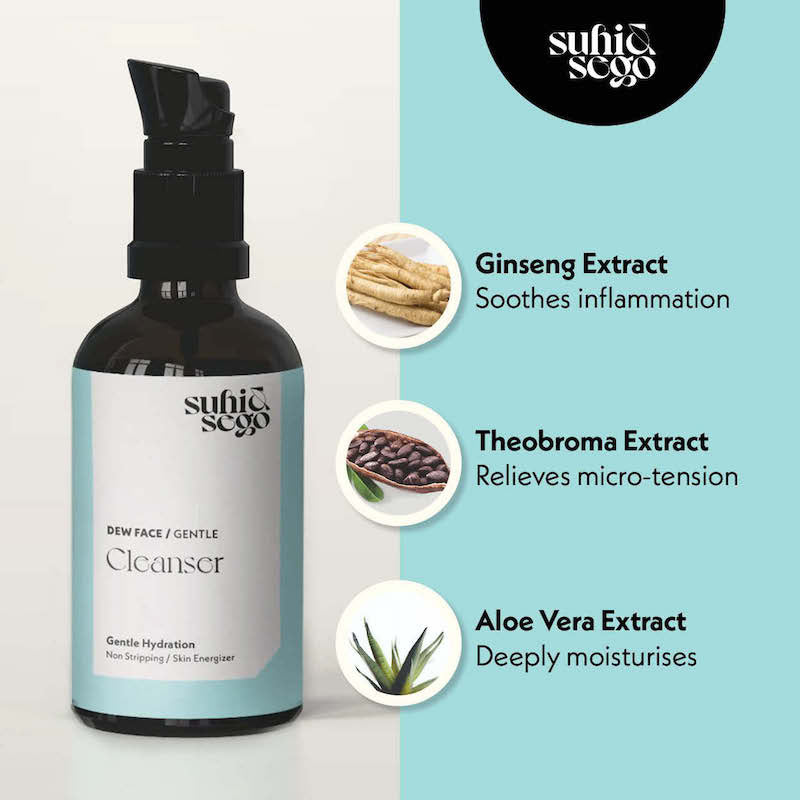 Dew Face Cream Cleanser With Aloe Vera, Soothes & Hydrates, For Dry, Sensitive Skin