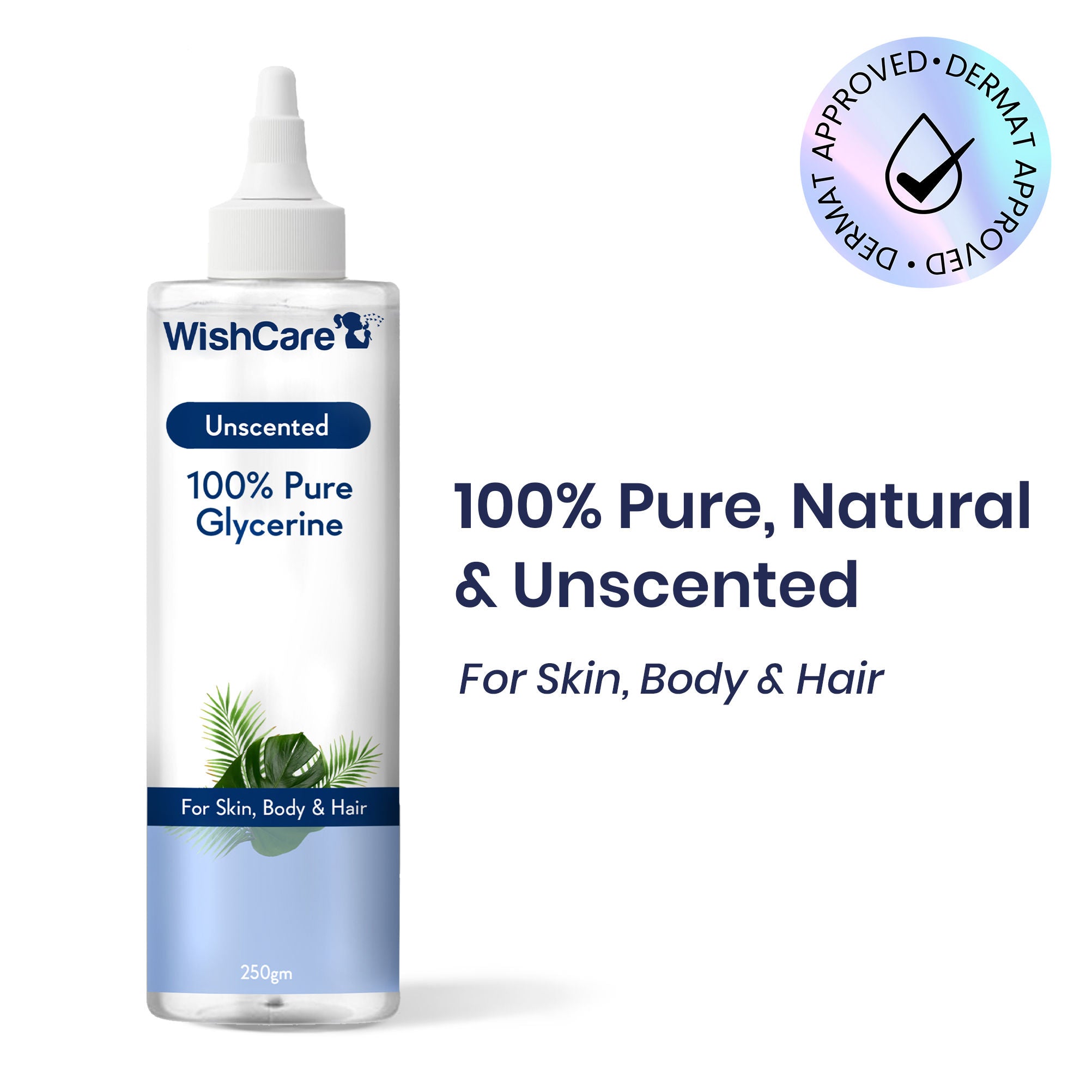Pure & Unscented Glycerine for Healthy Skin & Hair|Hydrates, Softens & Nourishes Skin &Hair