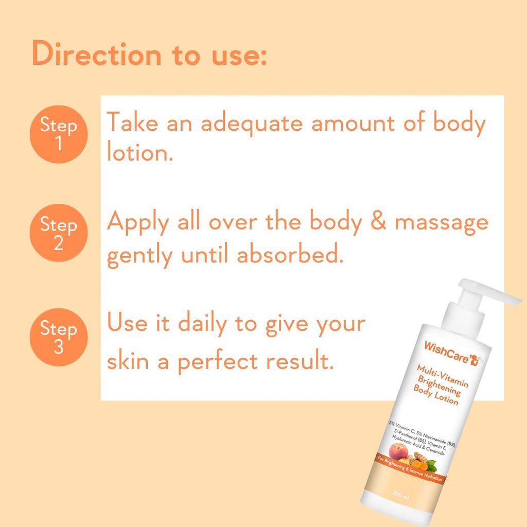 Multi-Vitamin Brightening Body Lotion for Glowing Skin-Reduces Pigmentation & Dark Spots