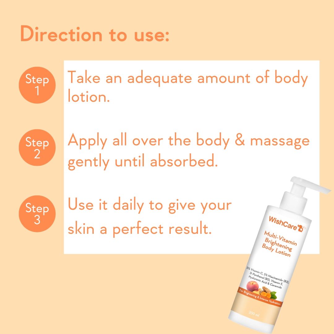 Multi-Vitamin Brightening Body Lotion for Glowing Skin-Reduces Pigmentation & Dark Spots