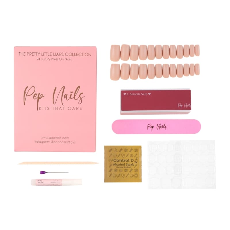 Rose Super Natural Matte Nude Press On Nails