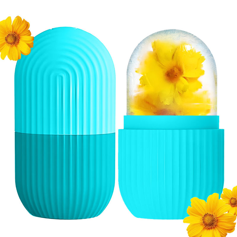 Face Ice Roller For Face Silicone Facial Massager Mold For Depuffing, Glow, Under Eyes & Neck