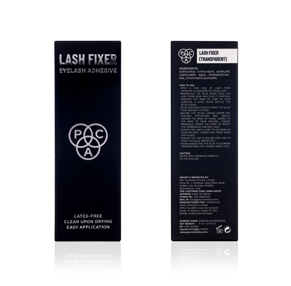 Lash Fixer Eyelash Adhesive Transparent - 24H Hold, Quick Drying, Waterproof, Ultra Thin Brush