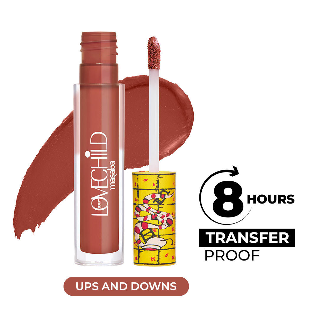 Mad Matte Tranfer-proof Long Lasting Liquid Lipstick, Enriched with Jojoba & Macademia Oil - 02 Ups  Downs
