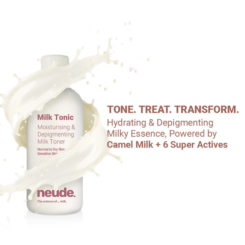 Neude Daily Hydrating & Depigmenting Milky Toner with Camel Milk, Squalane & Ceramides - Milk Tonic