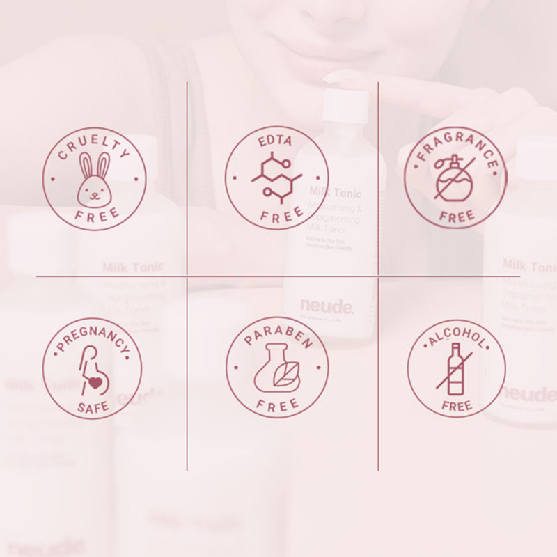 Neude Daily Hydrating & Depigmenting Milky Toner with Camel Milk, Squalane & Ceramides - Milk Tonic
