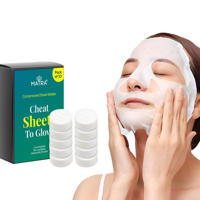 Compressed Sheet Mask Facial Tablets Disposable Travel Face Masks For Spa & Home