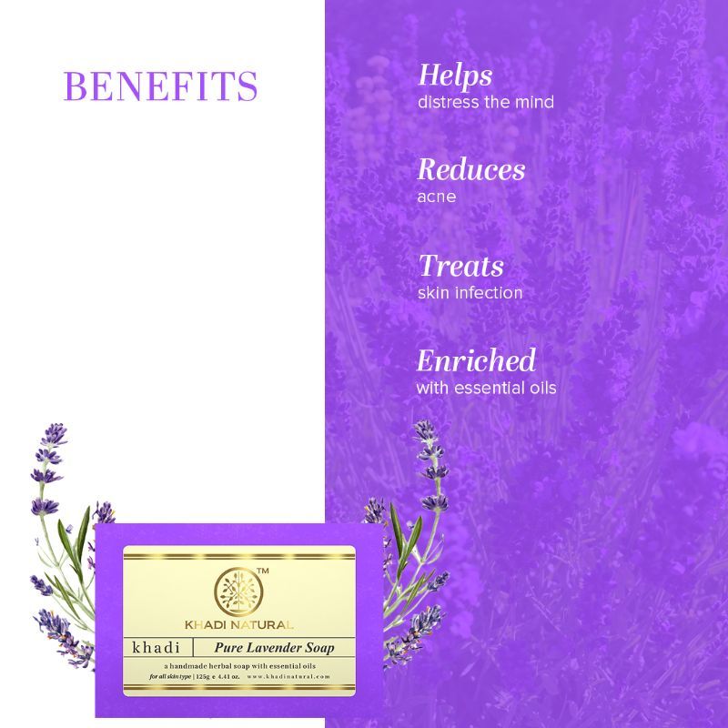 Pure Lavender Soap Cleanses, Tone & Nourish Skin