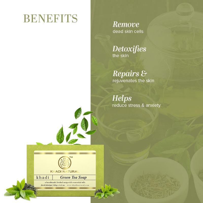 Green Tea Handmade Soap Reduce Dead Skin Cells