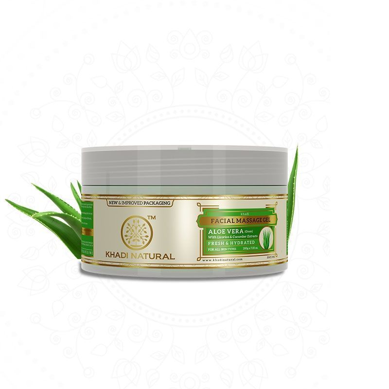 Green Aloe Vera Facial Massage Gel Reduce Tan & Stress marks