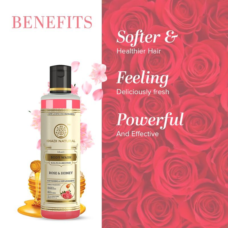 Rose And Honey Antioxidant & Soothing Body Wash SLS & Paraben Free