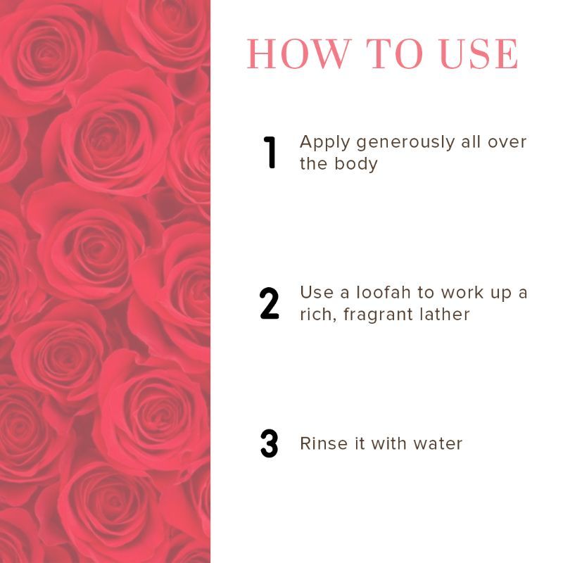 Rose And Honey Antioxidant & Soothing Body Wash SLS & Paraben Free