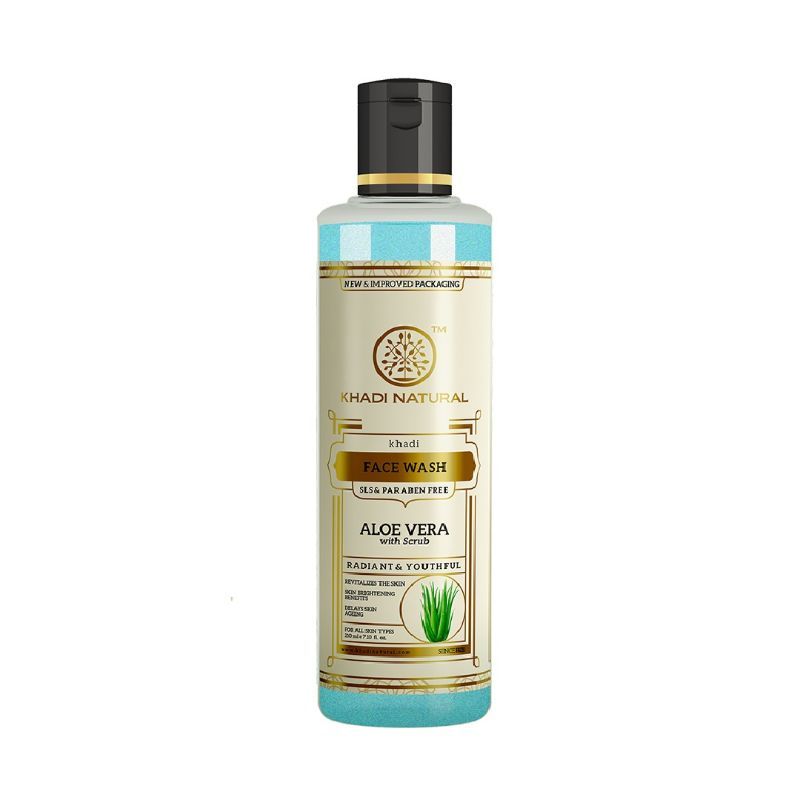 Aloe Vera Face Wash With Scrub Deep Exfoliate Skin SLS & Paraben Free
