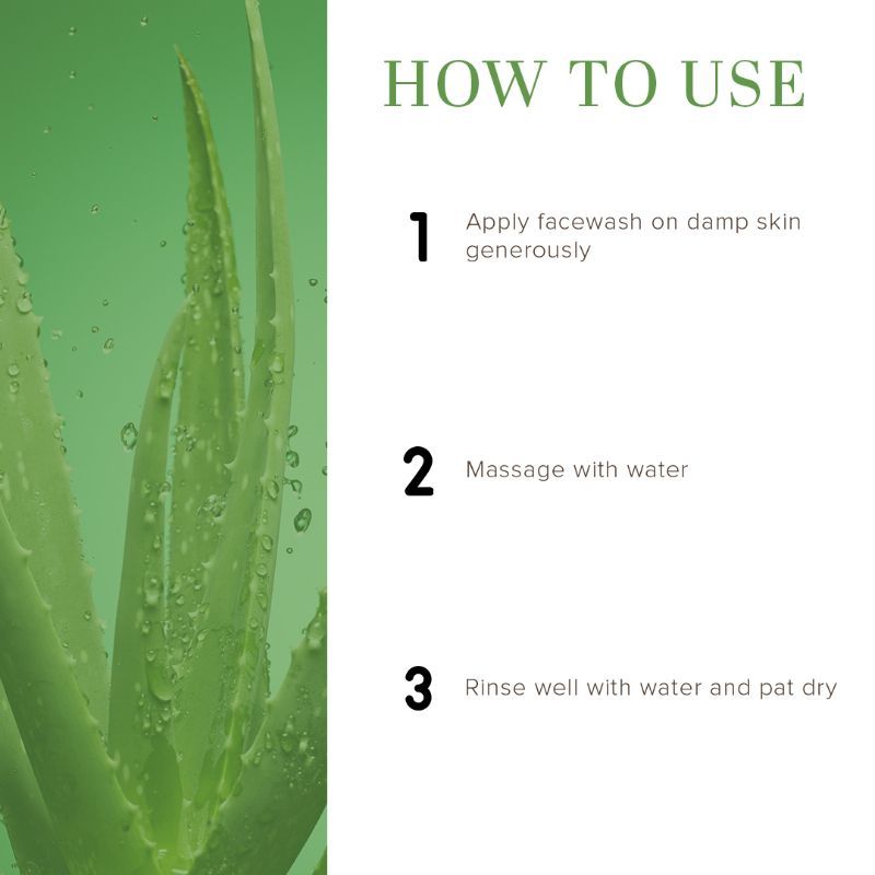 Aloe Vera Face Wash With Scrub Deep Exfoliate Skin SLS & Paraben Free
