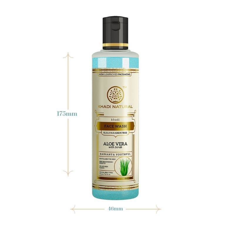 Aloe Vera Face Wash With Scrub Deep Exfoliate Skin SLS & Paraben Free