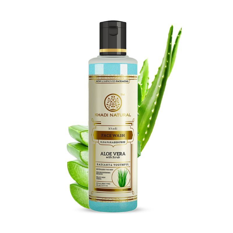 Aloe Vera Face Wash With Scrub Deep Exfoliate Skin SLS & Paraben Free