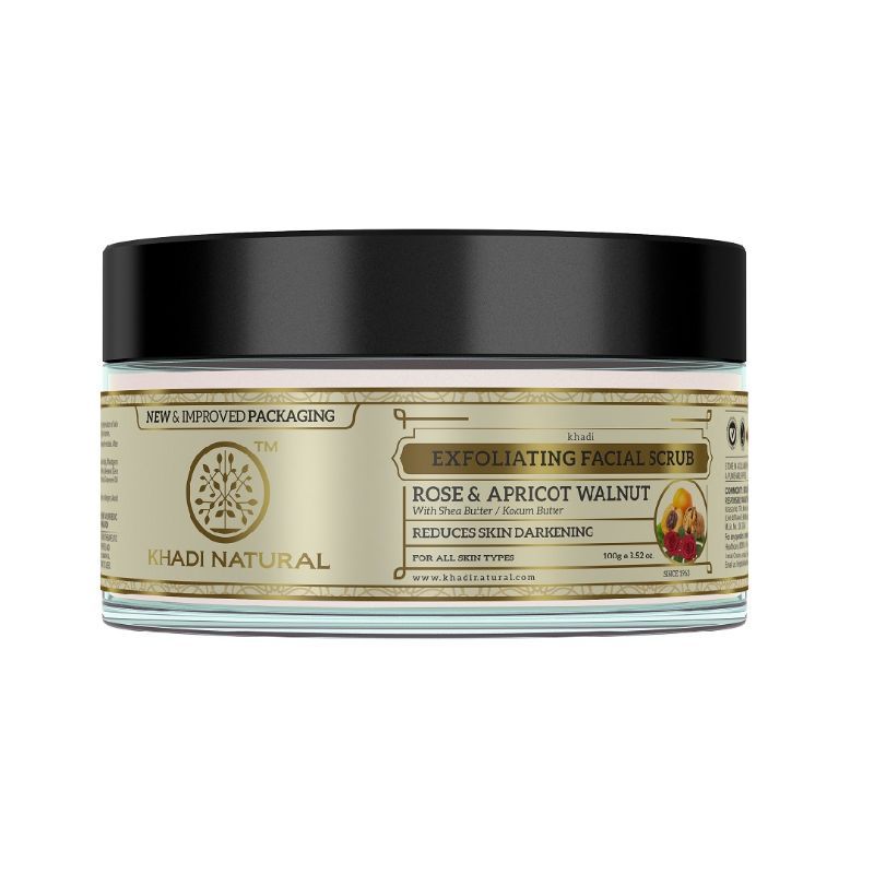 Rose & Apricot Walnut Facial Scrub Reduce Wrinkles & Blackheads