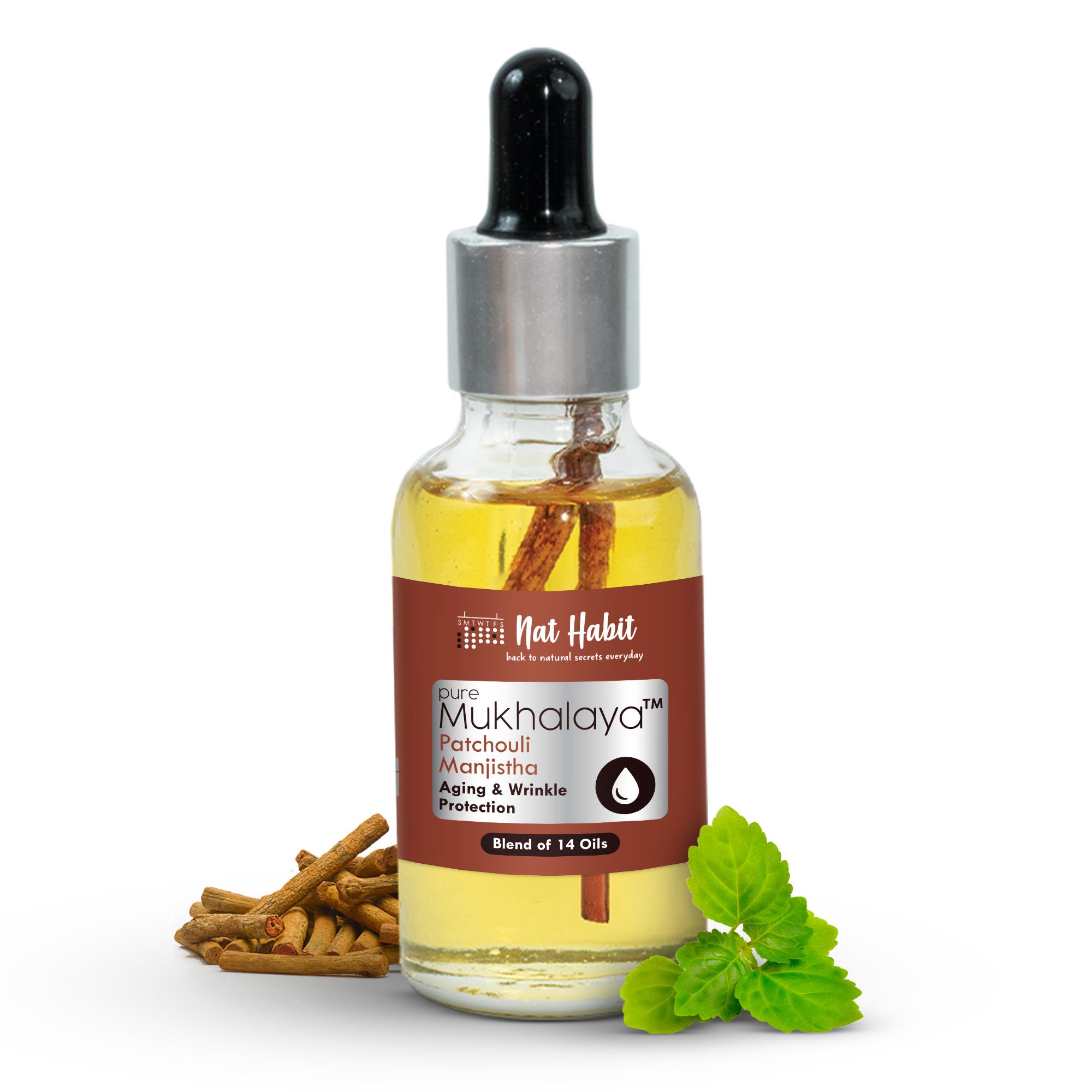 Patchouli Manjistha Face Oil For Anti-Aging, Wrinkle Protect & Bakuchiol For Skin Glowing