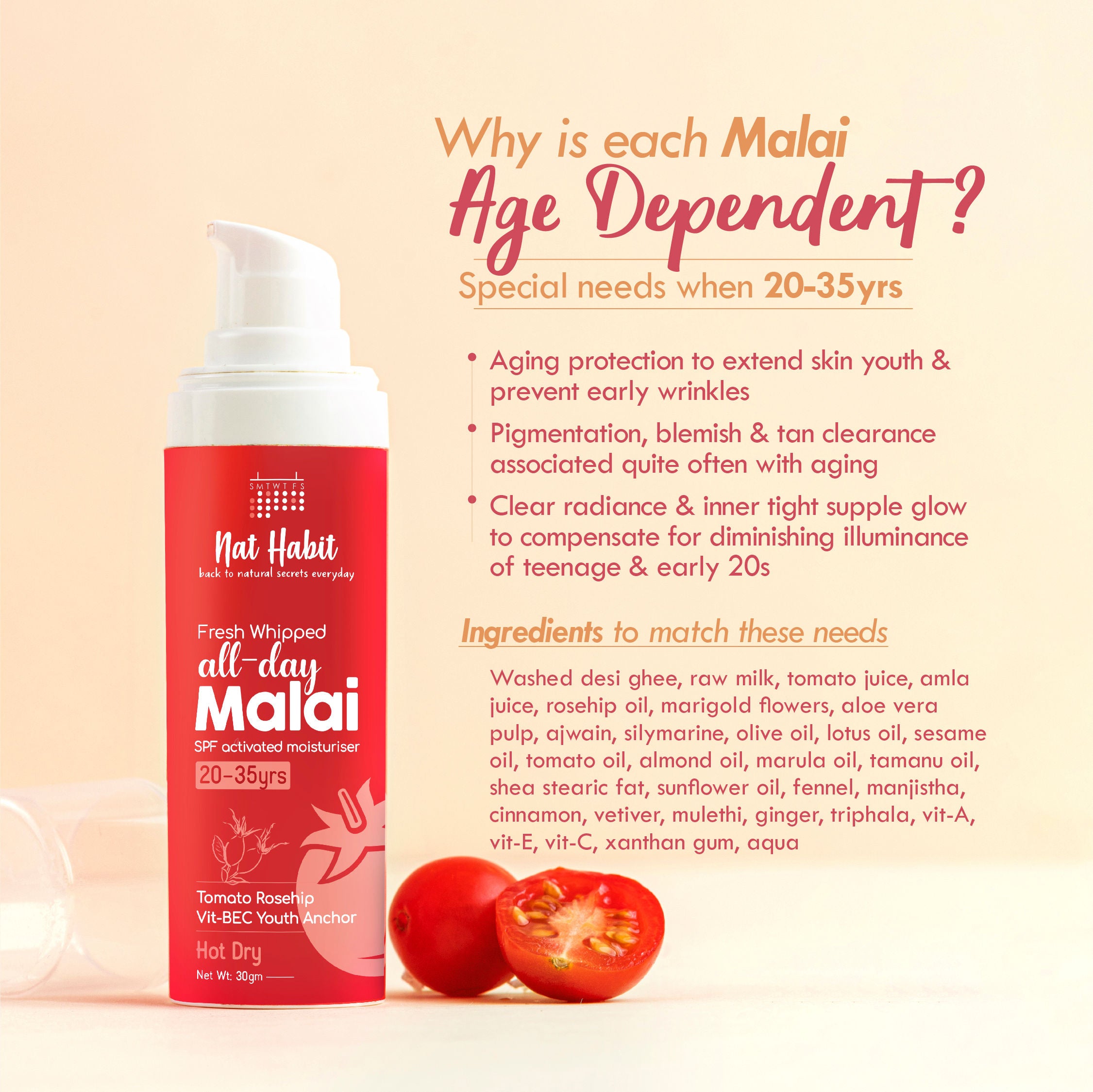 Tomato Rosehip Light Face Moisturizer For Glowing Skin, Non Sticky, Spf Activated Gel