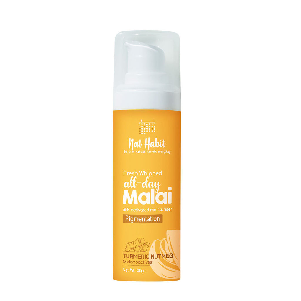 Turmeric Nutmeg Face Moisturizer Malai, Pigmentation Cream, Sun Burn Healing & UV Protect