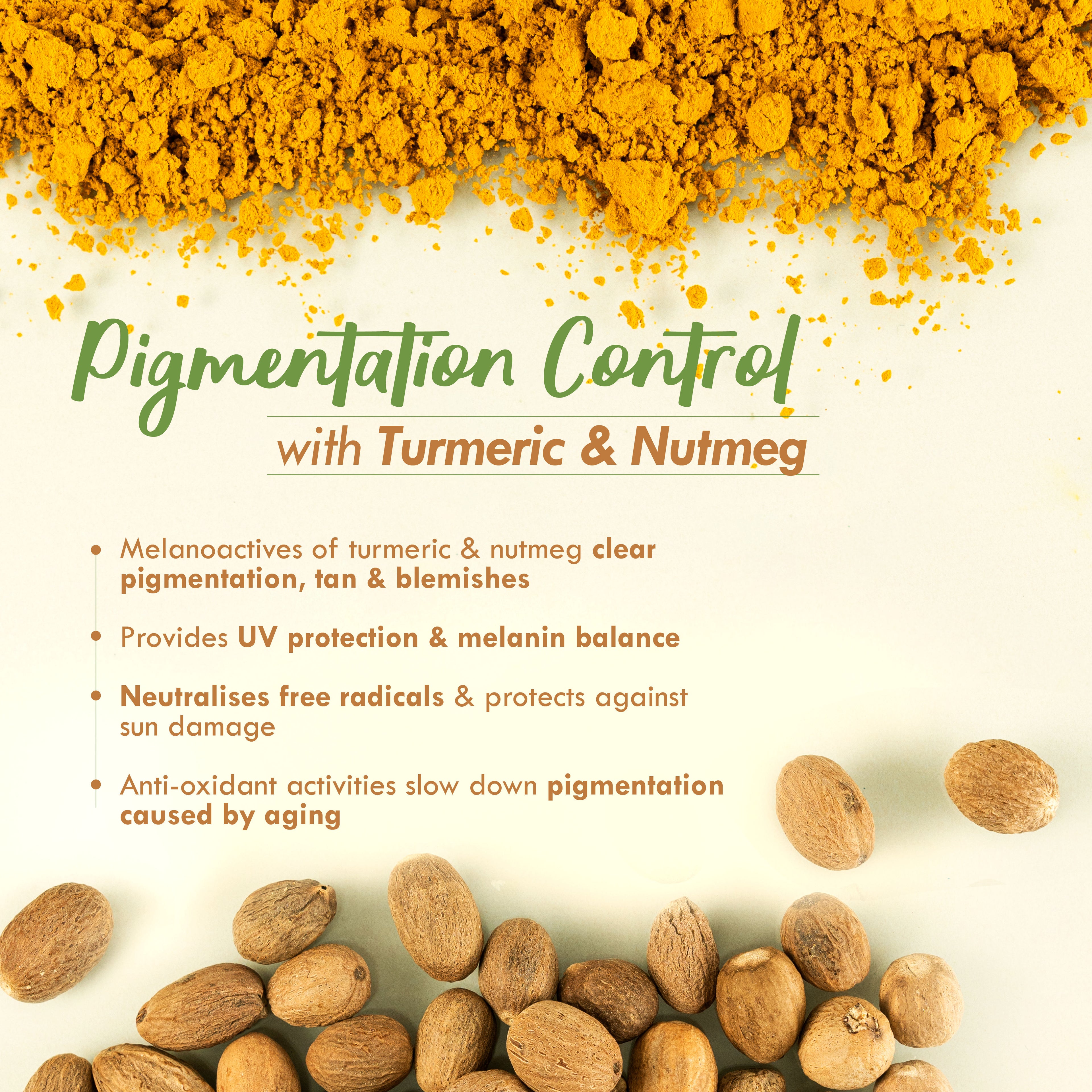 Turmeric Nutmeg Face Moisturizer Malai, Pigmentation Cream, Sun Burn Healing & UV Protect