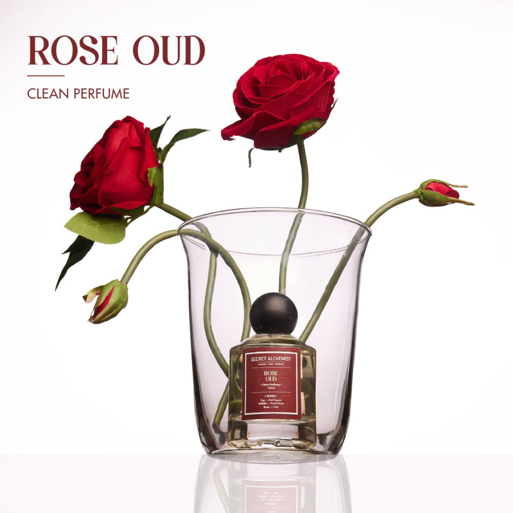 Rose Oud Clean Perfume EDP Floral Woody Perfume for Women, Night & Everyday