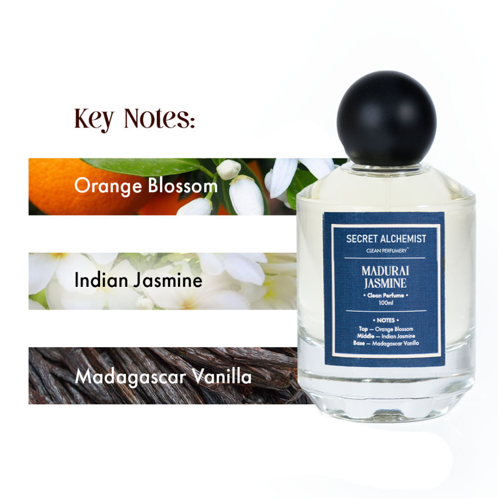 Madurai Jasmine EDP, Floral Orange Vanilla Long Lasting Perfume for Women