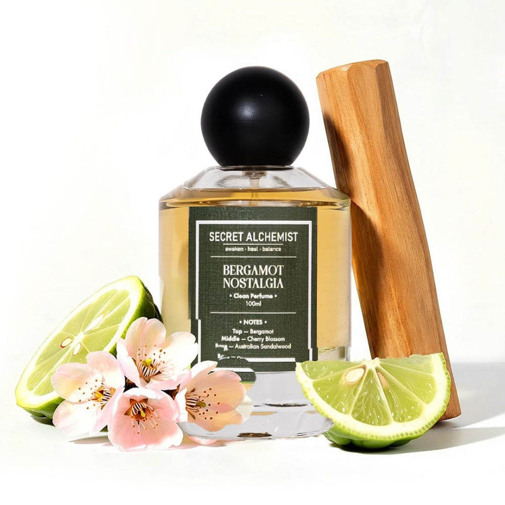 Bergamot Nostalgia Clean Perfume EDP Fresh Woody with Sandalwood for Men Women