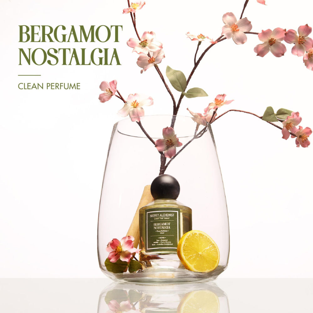 Bergamot Nostalgia Clean Perfume EDP Fresh Woody with Sandalwood for Men Women