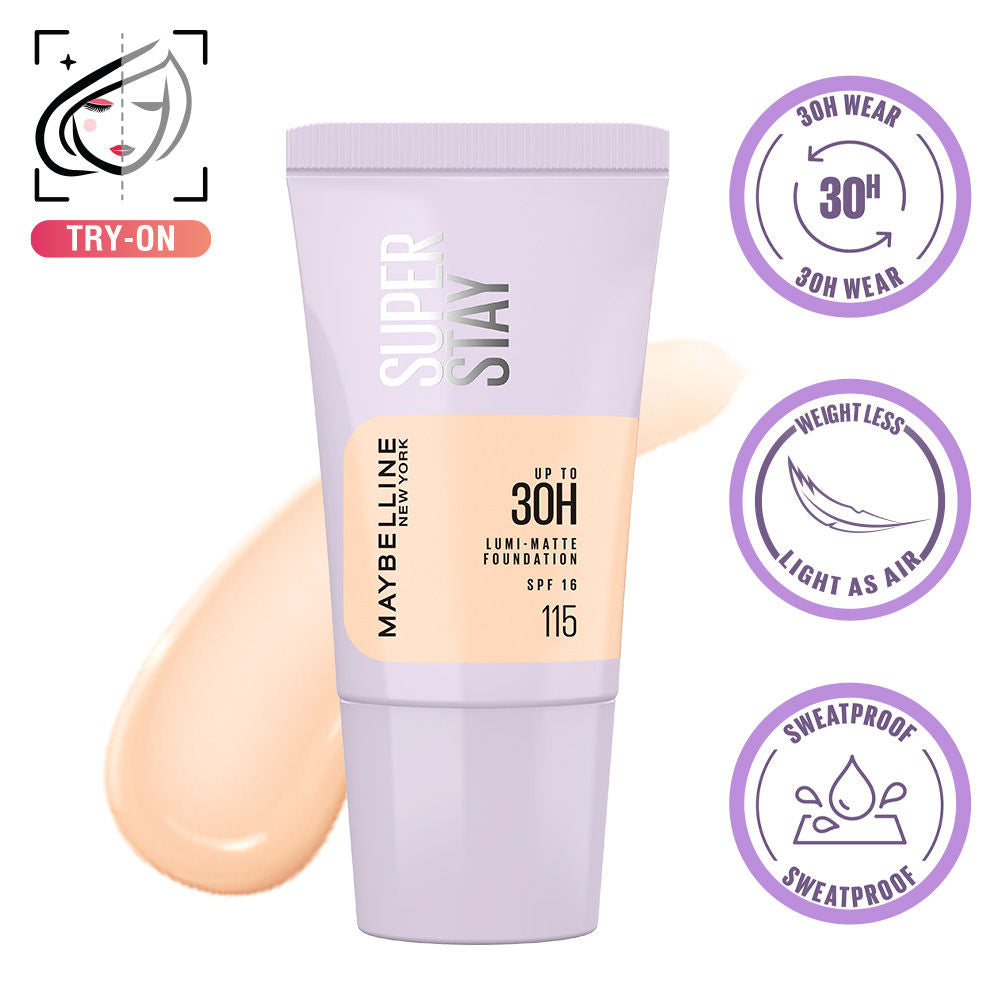 Super Stay Lumi-Matte Foundation-30Hr Wear-Lightweight-Normal-Dry Skin - 115