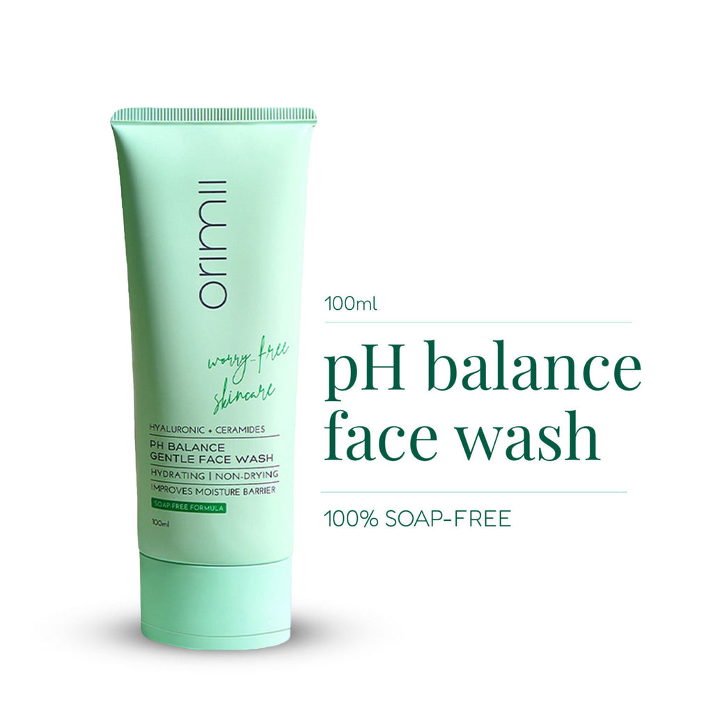 Hyaluronic + Ceramides PH Balance Gentle Face Wash - Non-Comedogenic, Pregnancy Safe