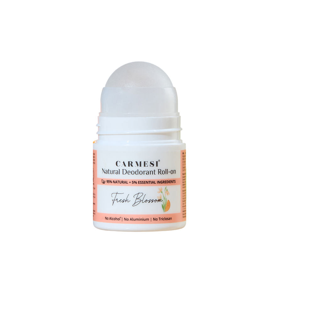 Natural Underarms Roll On Deodorant For Women - Fresh Blossom, No Alcohol Or Aluminium