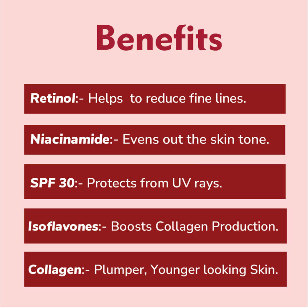 Anti Ageing Collagen Retinol SPF 30 Moisturizer Day Face Cream For Aging Wrinkles Repair