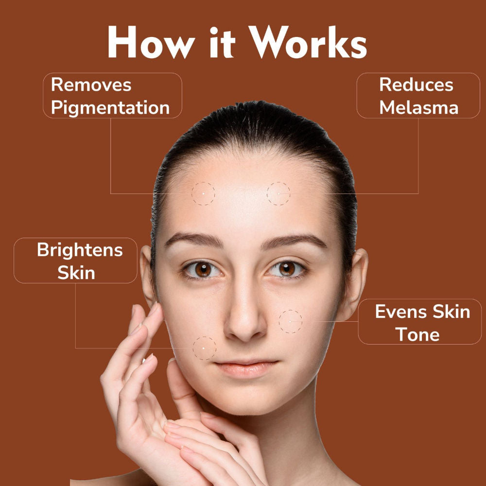 2% Kojic Acid Face Serum Pigmentation Dark Spots Removal Whitening Glowing Skin Fairness